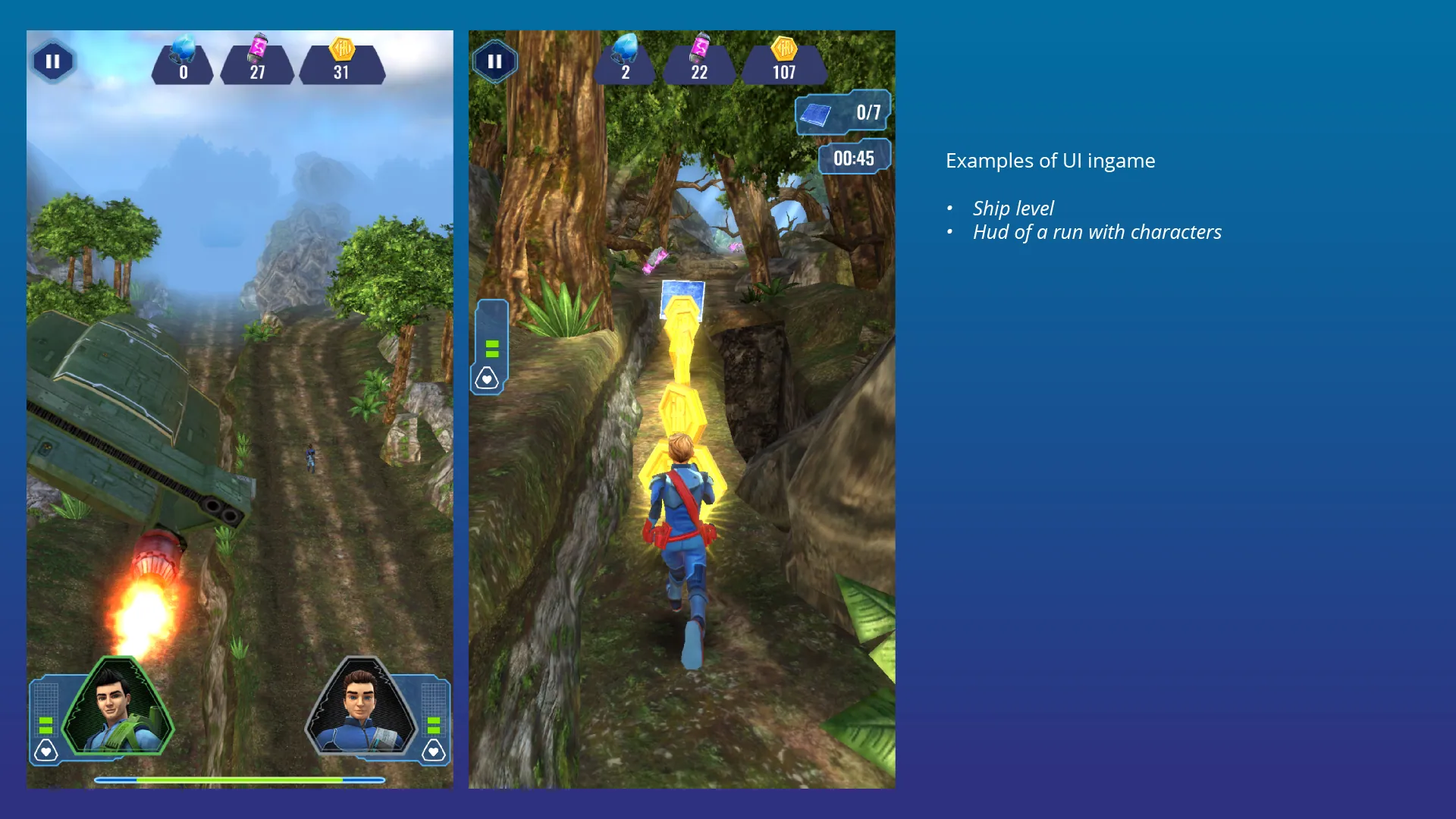 Running with a video-call portrait, so switching characters never stops the run