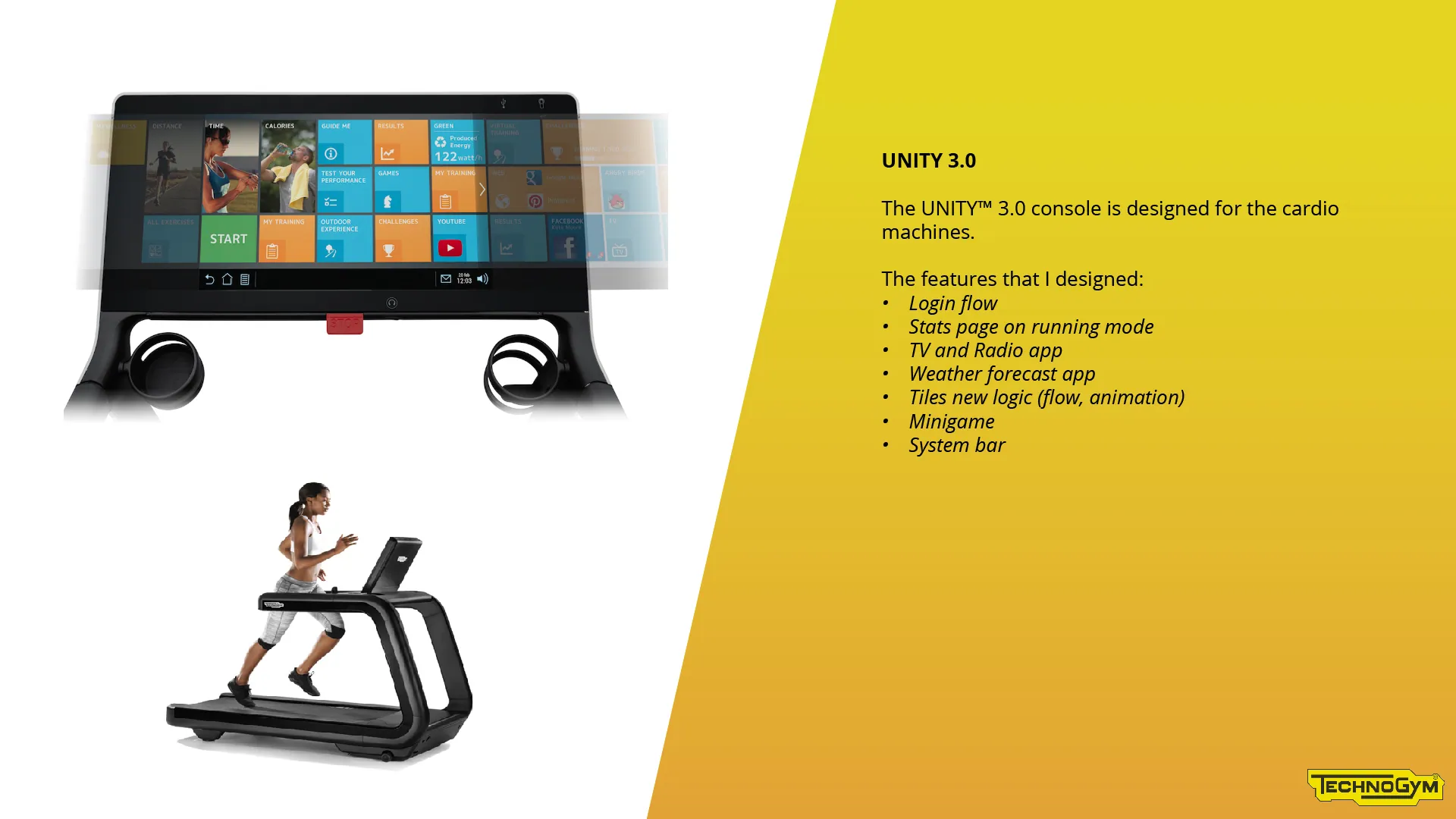 Unity 3.0: personal goals, workouts and entertainment