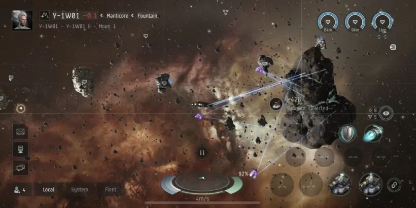 Space combat HUD, built for thumbs