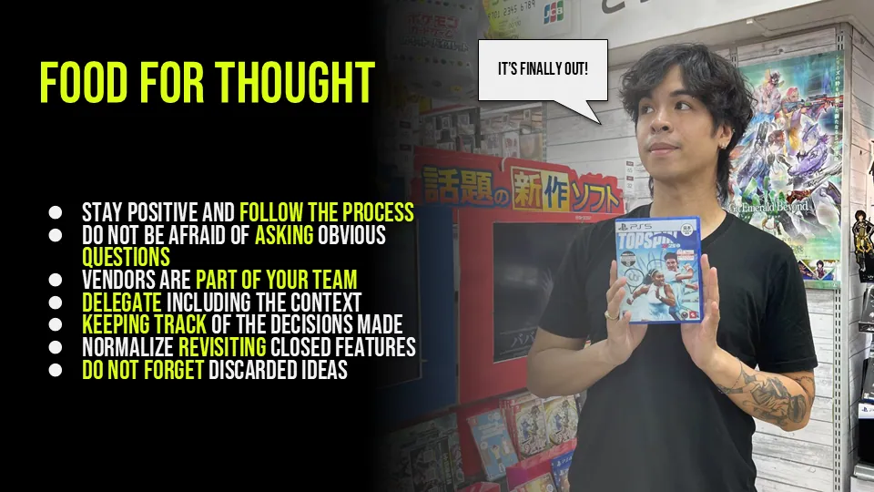 Lessons I shared at Game Access 2024
