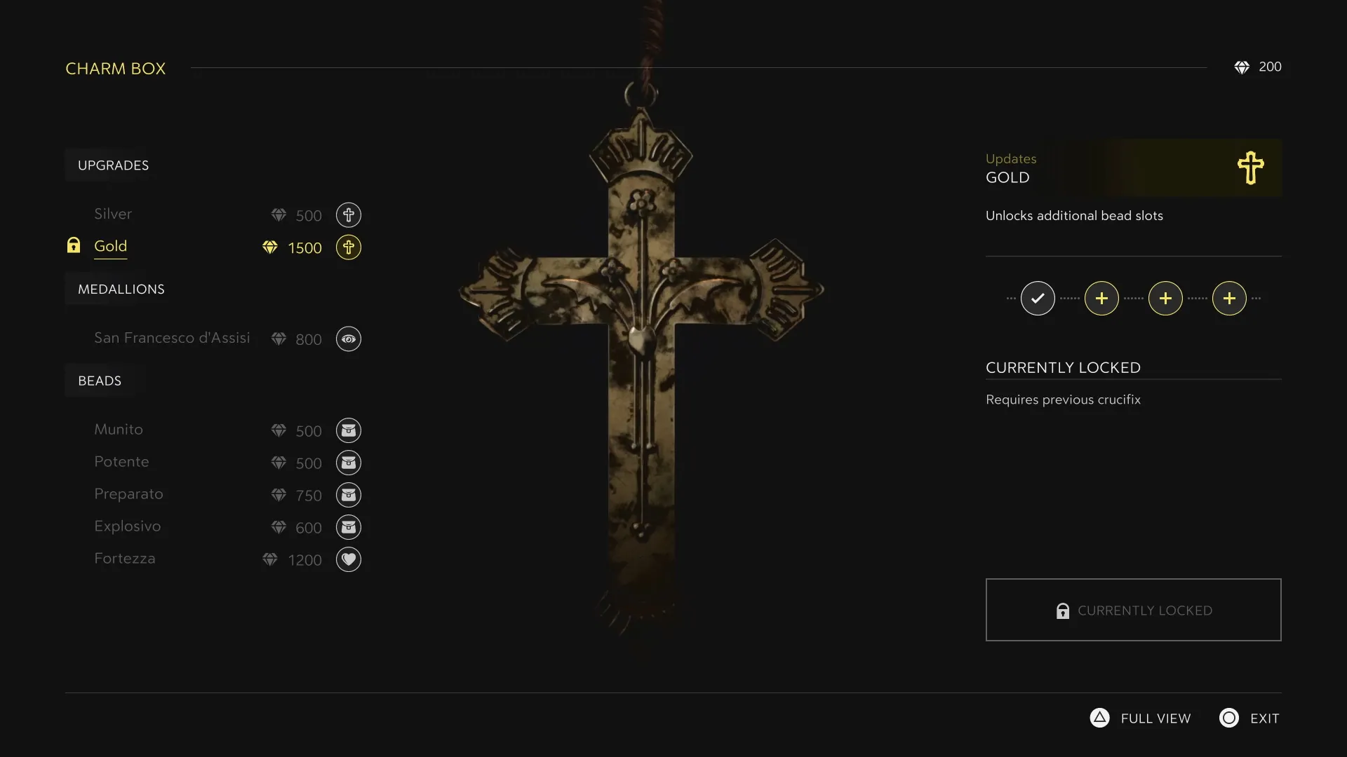 Charm Box: upgrading the rosary to unlock more bead slots